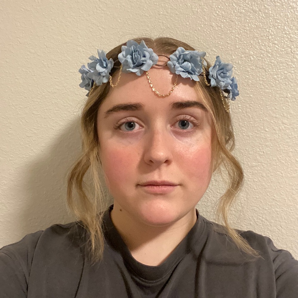 Blue fairy flower crown